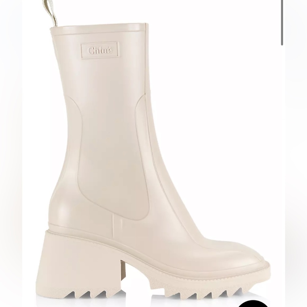 Chloe Betty Rainboots in Beige 37/7